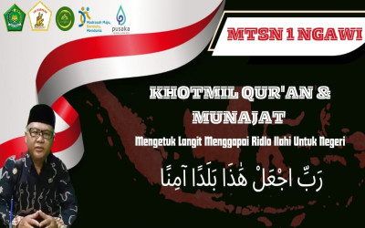 MTsN 1 Ngawi Gelar Khotmil Qur’an dan Munajat  “Mengetuk Langit, Menggapai Ridho Ilahi untuk Negeri”