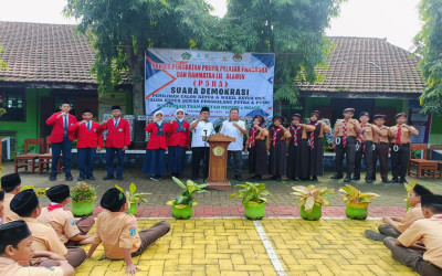 Kampanye Calon Ketua dan Wakil Ketua OSIS dan Ketua Penggalang MTsN 1 Ngawi Masa Bakti 2025-2026