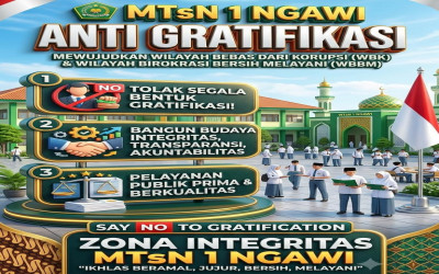 MTsN 1 Ngawi Bangun Budaya Anti Gratifikasi  untuk Mewujudkan Madrasah yang Bersih dan Berintegritas