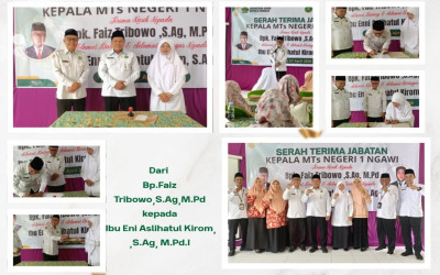 Estafet Kepemimpinan MTsN 1 Ngawi  -   Sertijab Kepala Madrasah