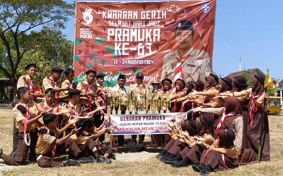 PANEN PRESTASI DI PERKEMAHAN MEMPERINGATI HARI ULANG TAHUN PRAMUKA KE 63 KWARAN GERIH TAHUN 2024